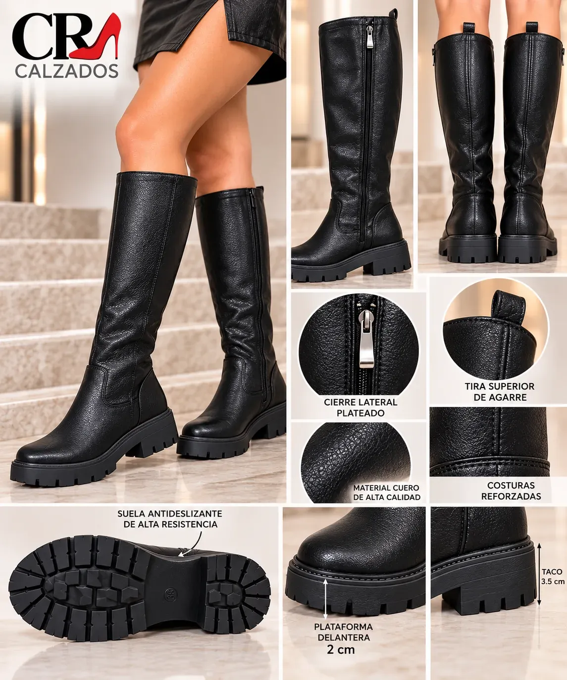 BOTA  ECOCUERO NEGRA