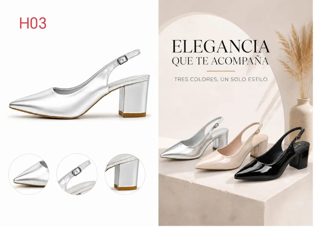 Stilettos Taco Cuadrado