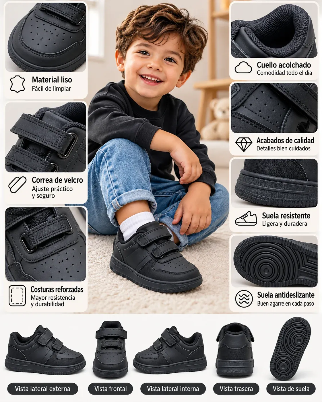 zapatillas  cierre magico
